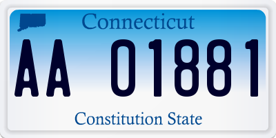 CT license plate AA01881