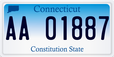 CT license plate AA01887