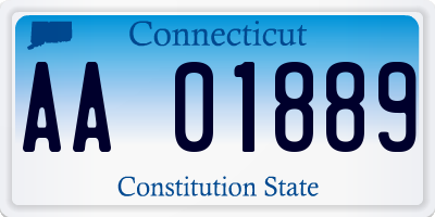 CT license plate AA01889