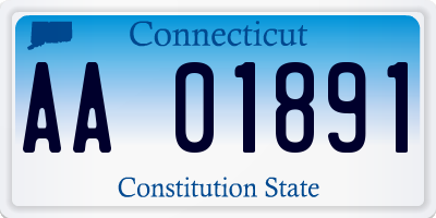 CT license plate AA01891