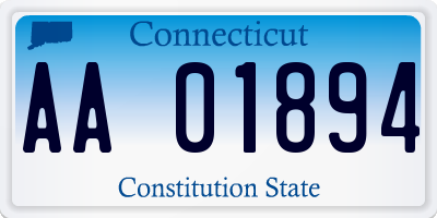 CT license plate AA01894