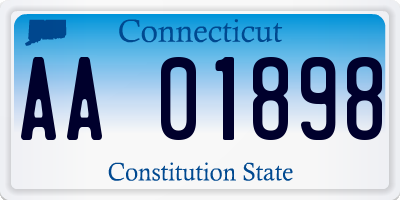 CT license plate AA01898