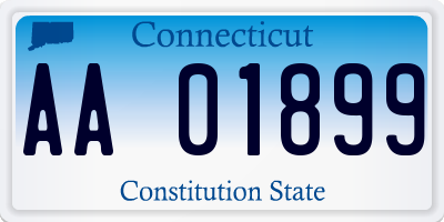 CT license plate AA01899