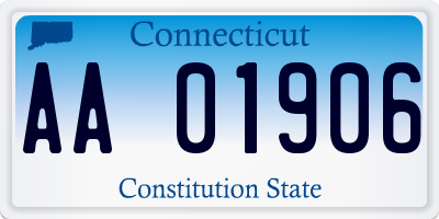 CT license plate AA01906
