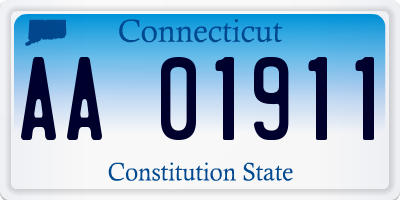 CT license plate AA01911