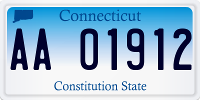 CT license plate AA01912