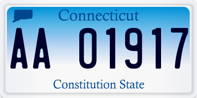 CT license plate AA01917