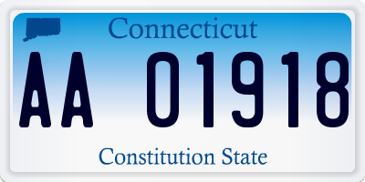 CT license plate AA01918