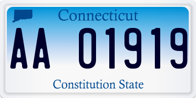 CT license plate AA01919