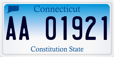 CT license plate AA01921