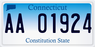 CT license plate AA01924