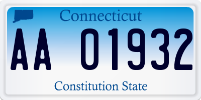 CT license plate AA01932