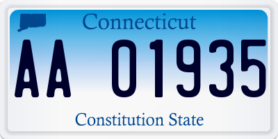 CT license plate AA01935