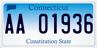 CT license plate AA01936
