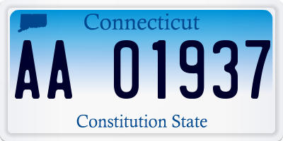 CT license plate AA01937