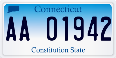 CT license plate AA01942