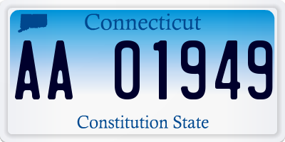 CT license plate AA01949