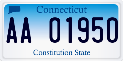 CT license plate AA01950