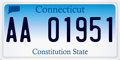 CT license plate AA01951