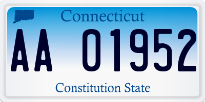 CT license plate AA01952