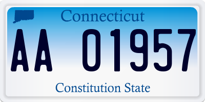 CT license plate AA01957