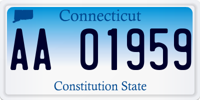 CT license plate AA01959