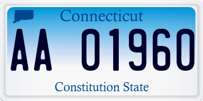 CT license plate AA01960