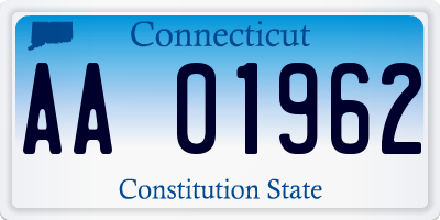 CT license plate AA01962