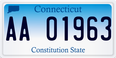 CT license plate AA01963
