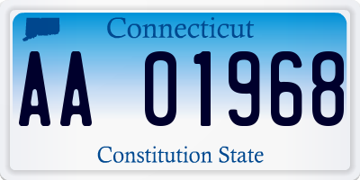 CT license plate AA01968