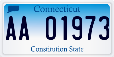 CT license plate AA01973