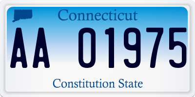 CT license plate AA01975