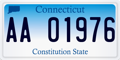 CT license plate AA01976