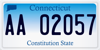 CT license plate AA02057