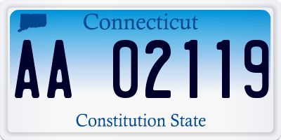 CT license plate AA02119