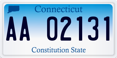 CT license plate AA02131