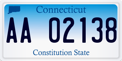 CT license plate AA02138