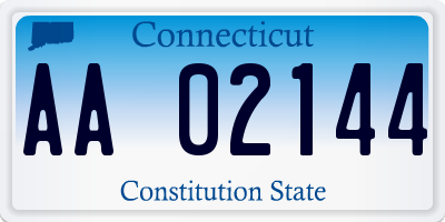 CT license plate AA02144