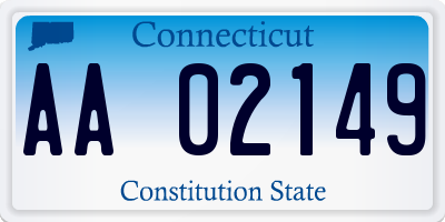 CT license plate AA02149