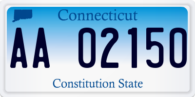 CT license plate AA02150