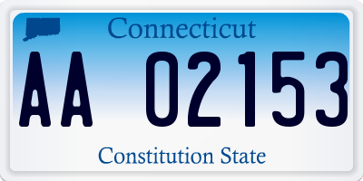 CT license plate AA02153