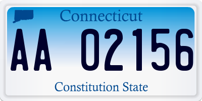 CT license plate AA02156