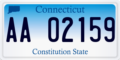 CT license plate AA02159