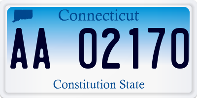 CT license plate AA02170