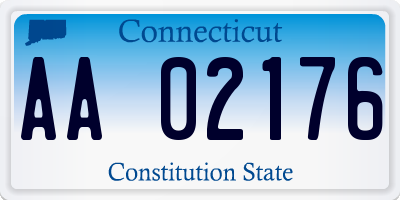 CT license plate AA02176