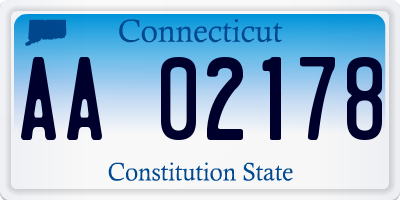 CT license plate AA02178