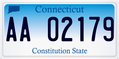 CT license plate AA02179