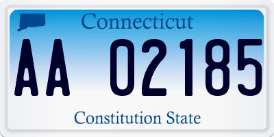 CT license plate AA02185