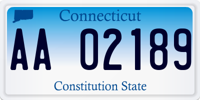 CT license plate AA02189