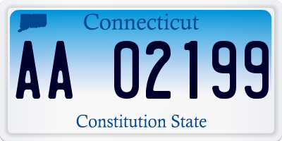 CT license plate AA02199